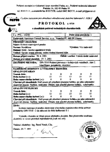 Protokol testu hořlavosti